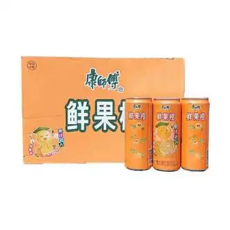 康师傅sleekcan鲜果橙310ml*12/24罐细高罐饮料听装果汁饮品果味