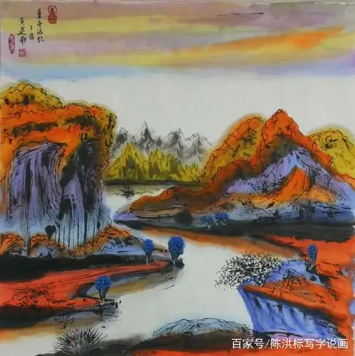 油画还是国画傻傻分不清楚,但总会被画面表达的激情亮瞎眼