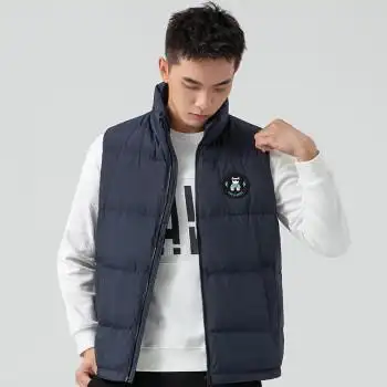 雪中飞羽绒服马甲男款外穿冬季新款立领轻薄时尚休闲轻便防风防寒保暖