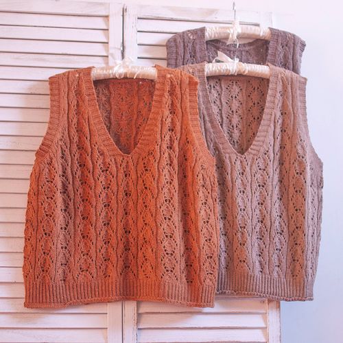 韩国文艺小清新钩花镂空针织衫毛衣背心甜美百搭森女马甲秋冬百搭