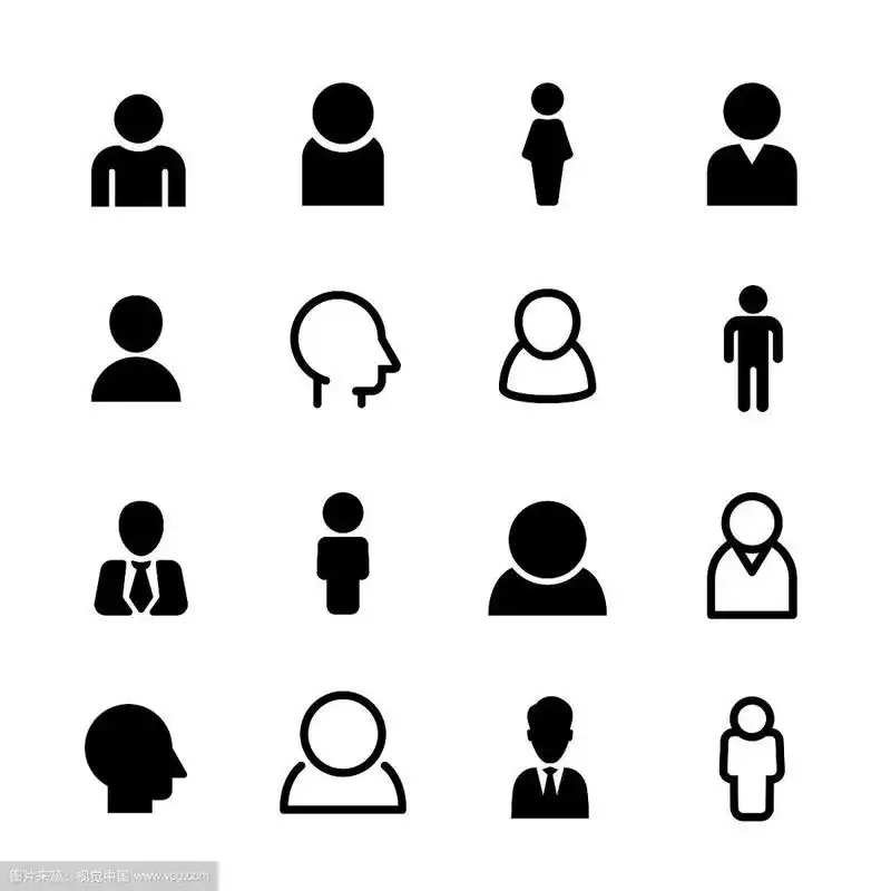 16个人物符号的人物图标