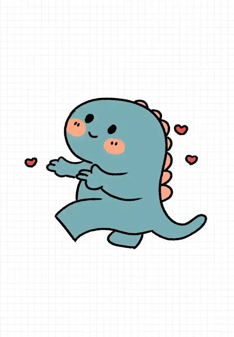 有手就会的小恐龙教学  快来一起画吧～#简笔画 #一学就会系 - 抖音