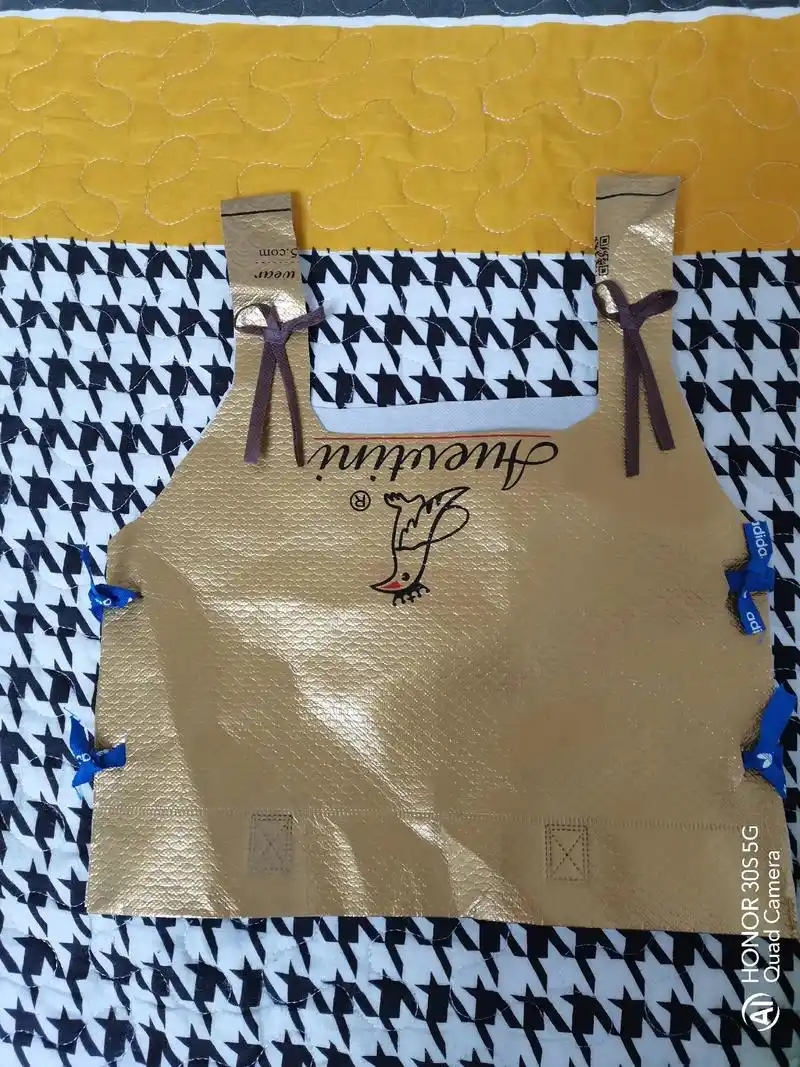 完成老师布置的手工作业,用环保袋做衣服.为了能完成作业,花了 - 抖音