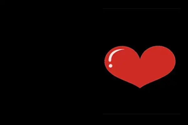 求两张图片,黑色背景.一张各有一半心型,一个在最右,一个在最左.