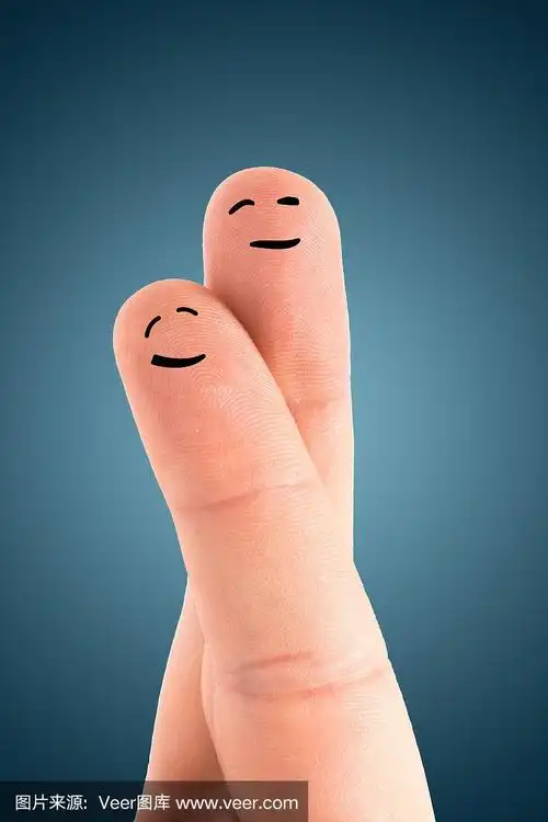两个快乐的手指笑脸