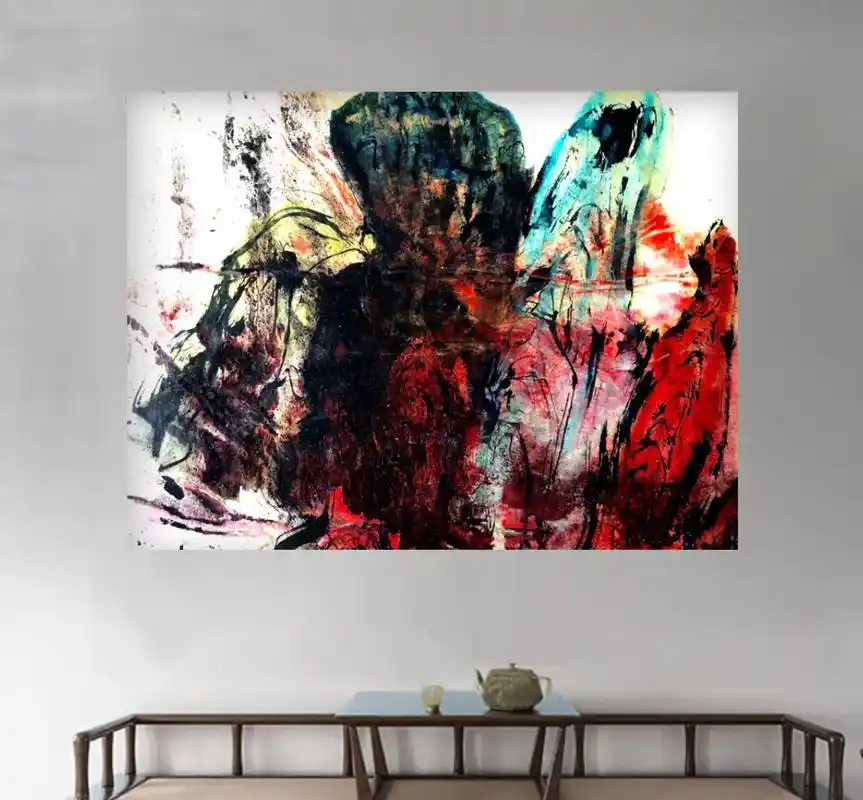 高山流水#当代艺术 #综合材料绘画 #艺术家 #遇见艺术 # - 抖音