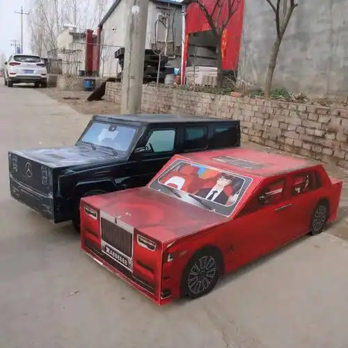 汽车瓦楞纸殡葬用品白事用品清明扫墓烧纸花圈寿衣纸扎纸活丧