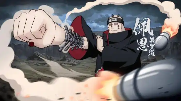 佩恩修罗道是动漫《火隐忍者》中的登场人物,使用六道之力的特殊通灵