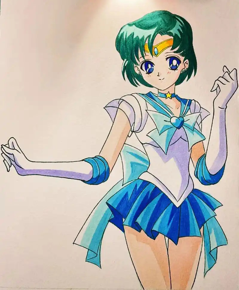 美少女战士马克笔手绘