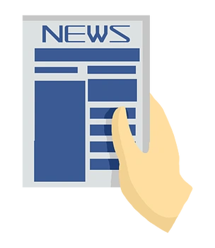 卡通新闻报纸插画