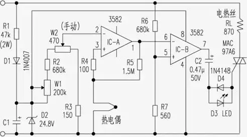 简易恒温电烙铁原理