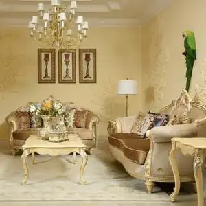 斯欧式奢华型实木沙发布艺设计原木雕花艺术茶几法式家具0人付款
