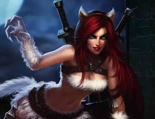 图2{lol暗夜猫女 卡特琳娜}