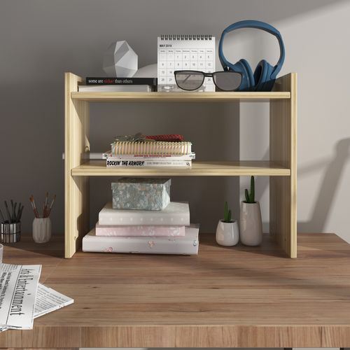 简易实木置物架学生收纳架落地办公室阳台隔板书柜厨房桌面小书架