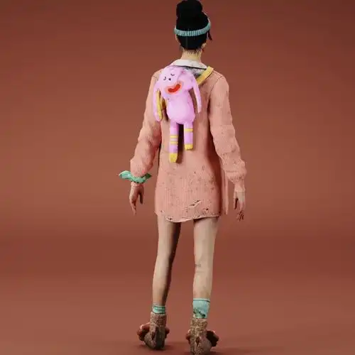 画凤敏的新皮肤,参考风格如图. 游戏人物建模见最后两张.画头就行.