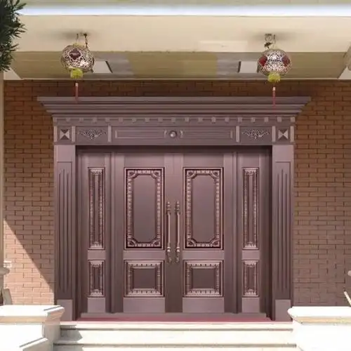 四开铜艺门别墅大门进户门仿古铜四开入户门可定 制乡村庭院大门