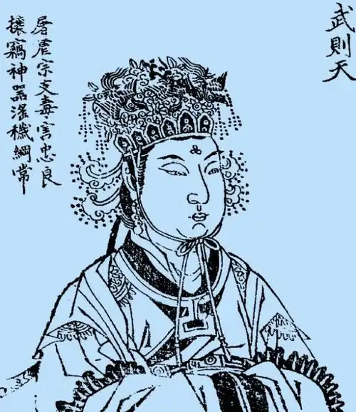 武则天像,出自明·天然撰《历代古人像赞》.
