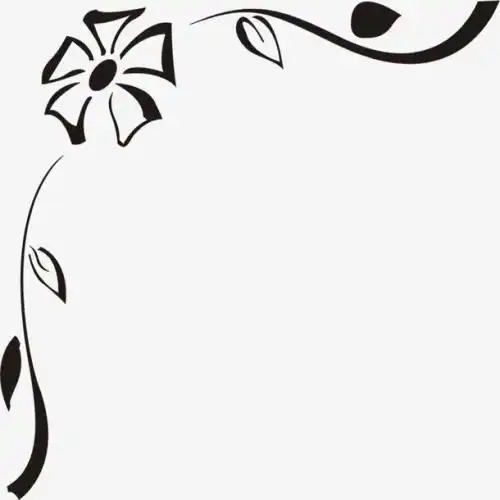 黑板报角花简笔画