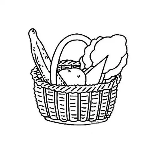 一篮蔬菜的简单画法_蔬菜简笔画_亲子简笔画大全