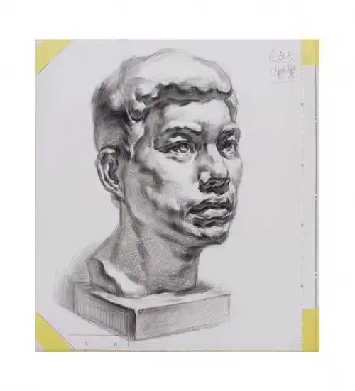 素描石膏像步骤分享