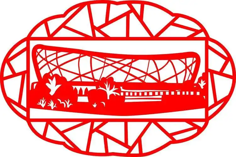 鸟巢地标性建筑剪纸风厂家供应 小鸟窝剪纸卡贺卡 爱之巢3d立体贺卡