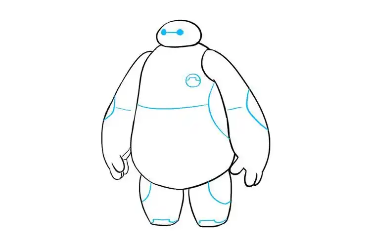 超能陆战队 大白怎么画