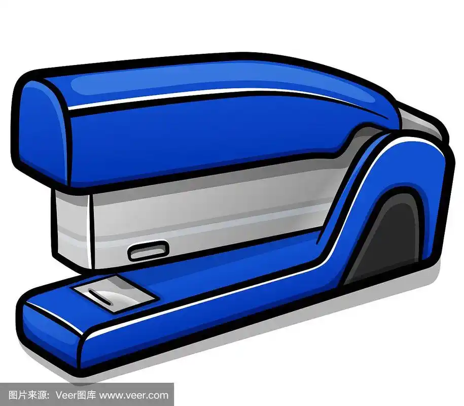 矢量订书机卡通孤立设计