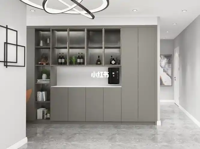 装修结束看不腻的高级灰鞋酒柜