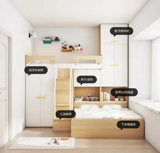 两个孩子一间房,应该如何布局设计诶更合理?