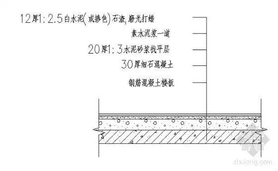 本色水磨石楼面详图