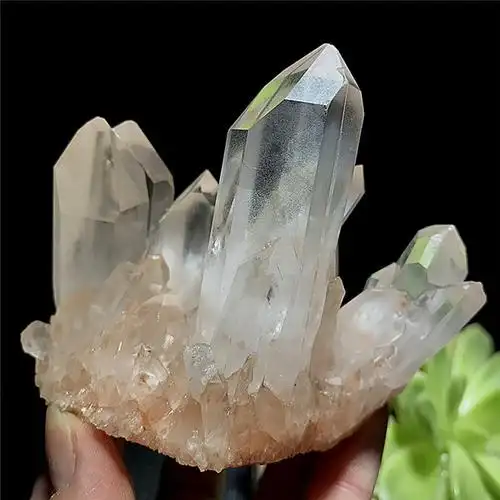 天然摆件装饰桌面办公桌办公居家矿物通透白水晶摆件