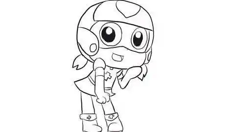 开心宝贝之甜心超人简笔画