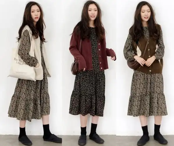 碎花连衣裙,穿搭,碎花裙,连衣裙,减龄