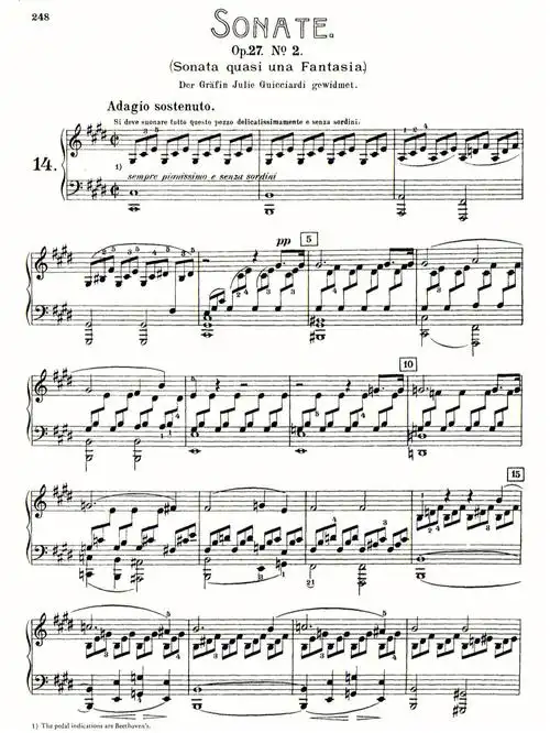 贝多芬 #月光  #钢琴谱分享