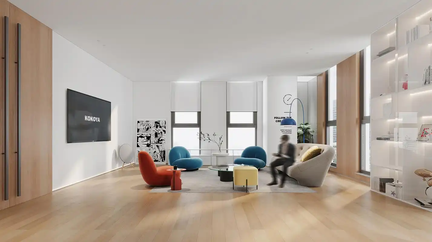 合肥工装公司:简约温馨的300平办公室设计效果图