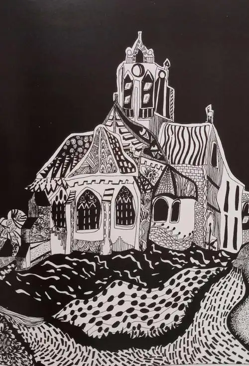 背景和主体的黑白对比