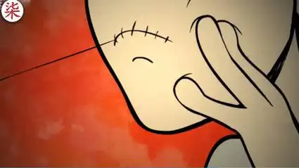 无嘴男爱上隔壁女孩,为了能张嘴说话,他用针线给自己缝了一张嘴-动漫