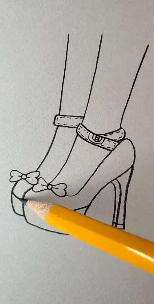 简笔画#高跟鞋怎么画,给你画好了