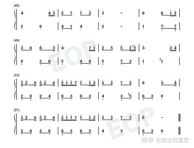 钢琴谱,双手简谱,双版本:周慧敏《最爱》