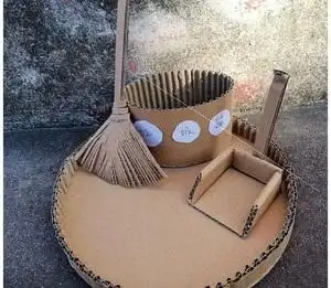 纸壳板手工diy房子