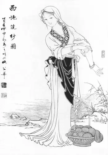 刘公华 白描仕女图 欣赏(三)