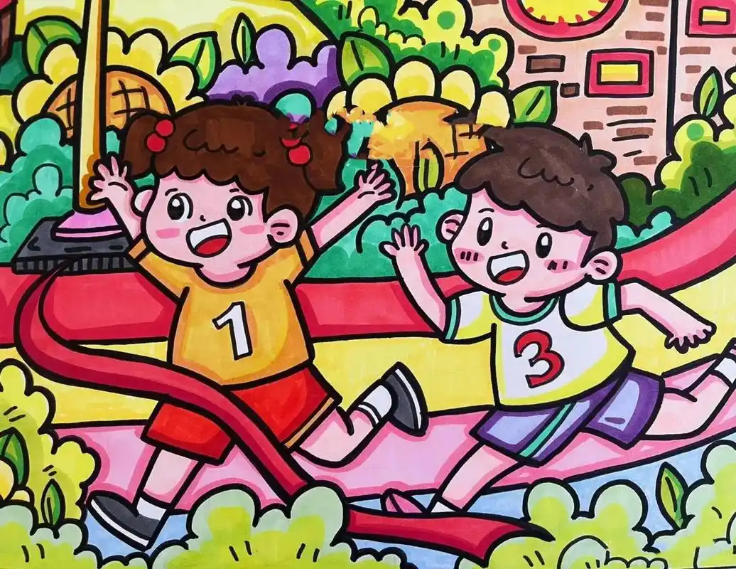运动会主题画