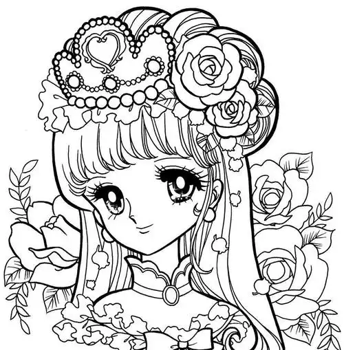 一组美丽的公主线稿图分享给大家,快来抱走临摹上色吧_高清图集_新浪