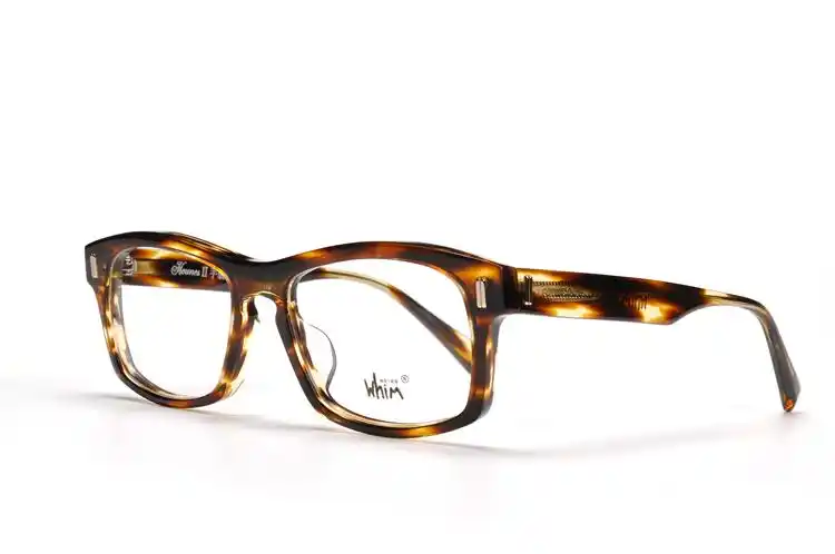 潮牌whim专柜手造**板材大框镜架 复古款男女眼镜框 hermes-ii