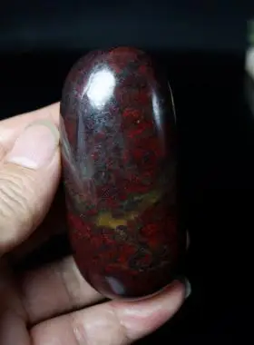 天然桂林鸡血玉原石把件鸡血石玉石手玩把件裸石男士文玩4345