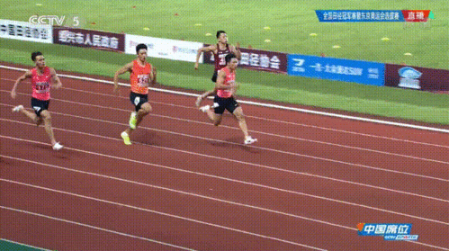 中2021年全国田径冠军赛暨奥运选拔赛今年的6月11日晚比赛中的严海滨