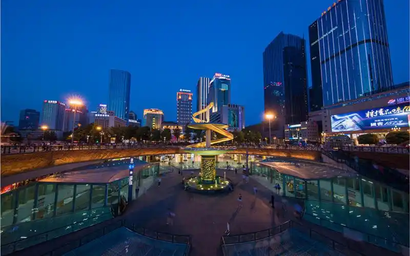 tianfu square in chengdu
