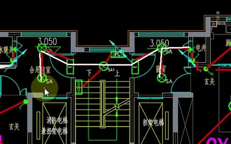 6-7层疏散照明回路图纸识读