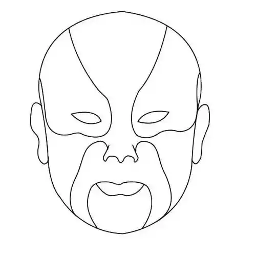 简笔画脸谱儿童简笔画脸谱