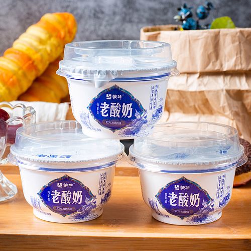 蒙牛老酸奶140g*12杯碗装特产送小勺子固态酸奶早餐奶